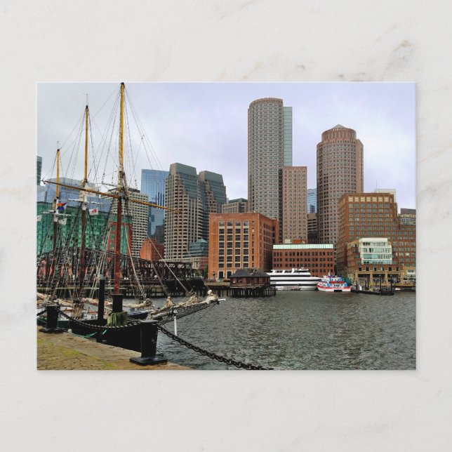 Seaport Boston Massachusetts Postcard Helg Vykort (Framsida)