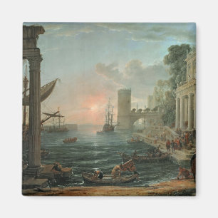 Seaport med ilastningen magnet