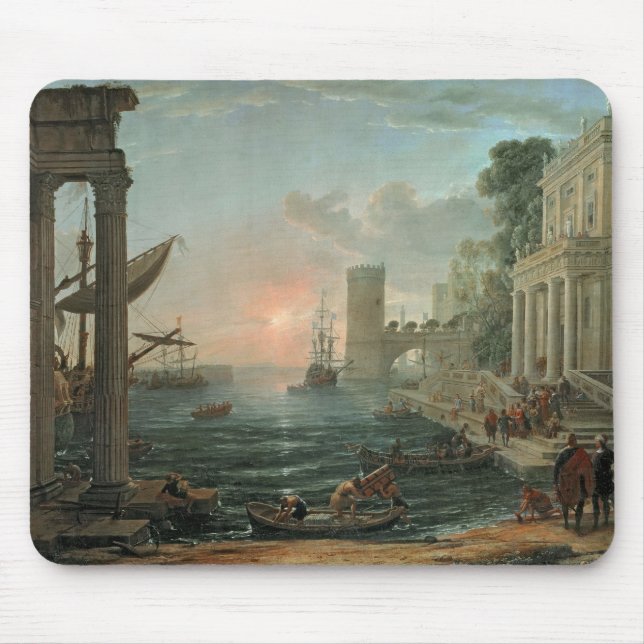 Seaport med ilastningen musmatta (Framsidan)