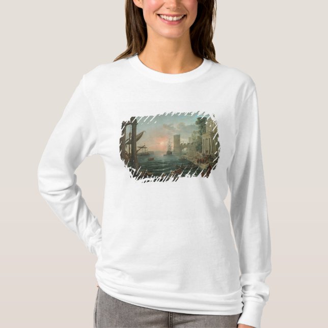 Seaport med ilastningen tee shirt (Framsida)