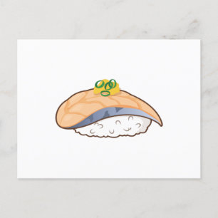 Sear Salmon Sushi - Kawaii Foodies Vykort