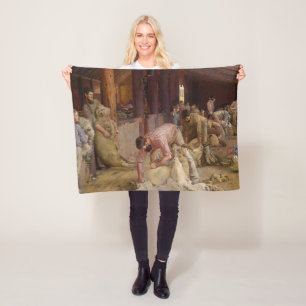 Searing the Rams (Australian Art) (Tom Roberts) Fleecefilt