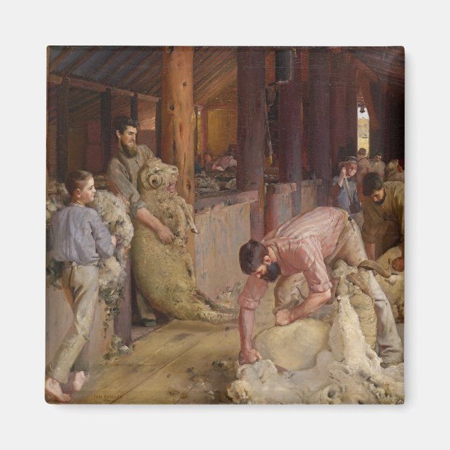 Searing the Rams (Australian Art) (Tom Roberts) Magnet (Framsidan)