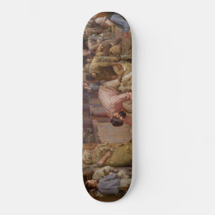 Searing the Rams (Australian Art) (Tom Roberts) Mini Skateboard Bräda 18,5 Cm