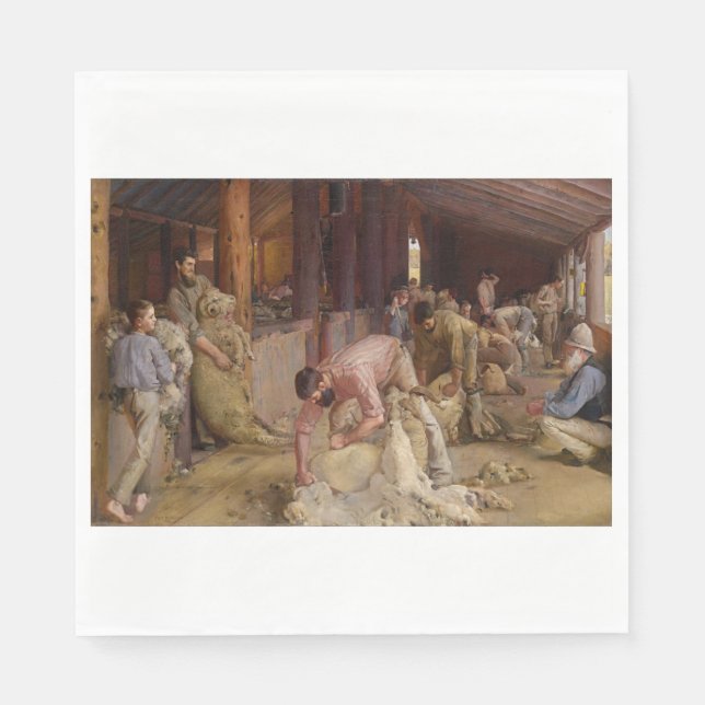 Searing the Rams (Australian Art) (Tom Roberts) Pappersservett (Framsidan)