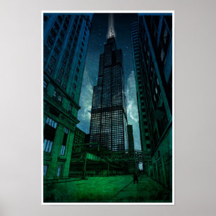 Sears Torn Architectural Teckning Poster