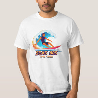 Seas 80-talet - Retro Surfer Power Wave Tee