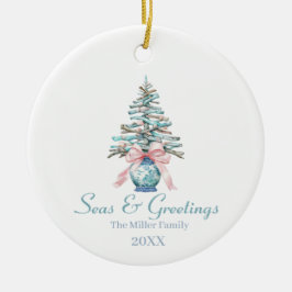 Seas & Hälsning Chinoiserie Driftwood Jul Julgransprydnad Keramik