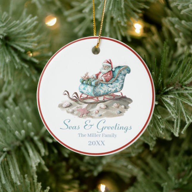 Seas & Hälsning Chinoiserie Santa Julgransprydnad Keramik (Träd)