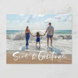 Seas & Hälsning Family Florida Beach Photo Helg Vykort