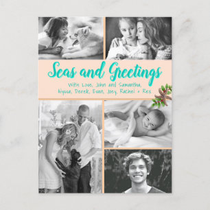 Seas i Hälsning Family Photo Collage Vykort