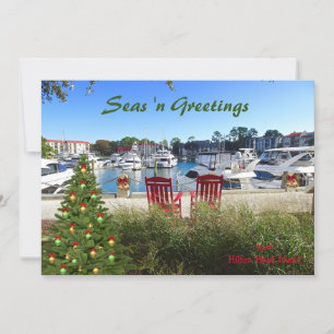 Seas i Hälsning från Hilton Head SC Harbour Town Julkort