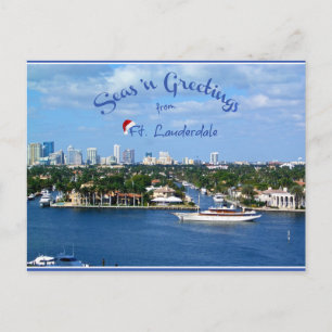Seas i Hälsning från Sunny Ft Lauderdale Florida Vykort