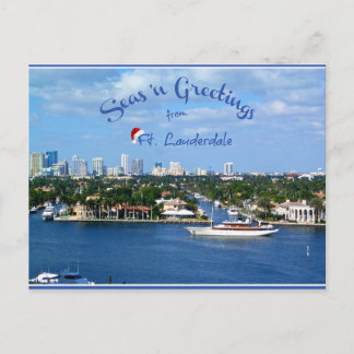 Seas i Hälsning från Sunny Ft Lauderdale Florida Vykort