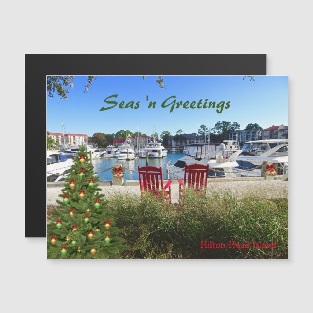 Seas 'n Hälsning Hilton Head SC Magnetic Card (Fram/baksida)