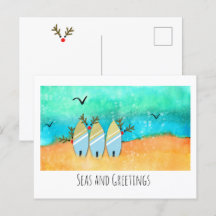 Seas och Hälsning Beach-jul med Rudolph