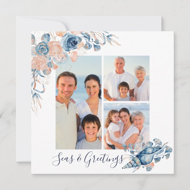 Seas och Hälsning Jul Nautisk Chic 3 Foto (Framsida)