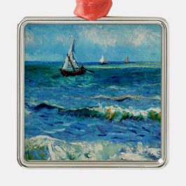 Seascape at Les Saintes-Maries Fine Art Julgransprydnad Metall