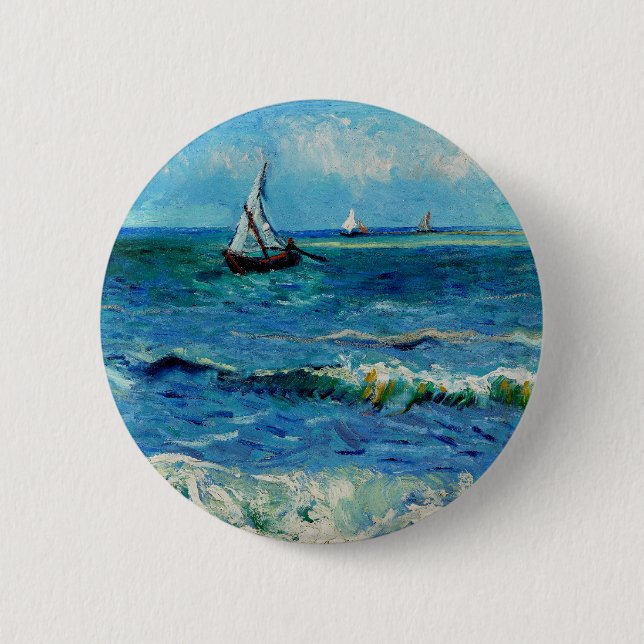 Seascape at Les Saintes-Maries Fine Art Knapp (Framsida)