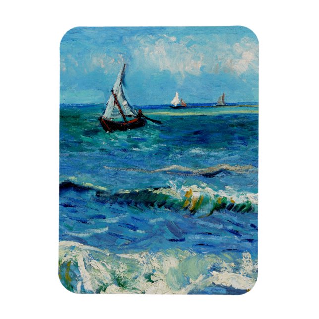 Seascape at Les Saintes-Maries Fine Art Magnet (Vertikal)