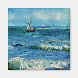 Seascape at Les Saintes-Maries Fine Art Magnet