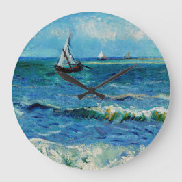 Seascape at Les Saintes-Maries Fine Art Stor Klocka