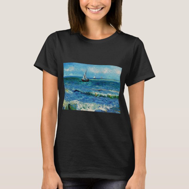 Seascape at Les Saintes-Maries Fine Art T Shirt (Framsida)