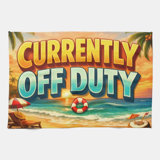 Seascape Coastal Currently Off Duty Artwork Kökshandduk (Horisontell)