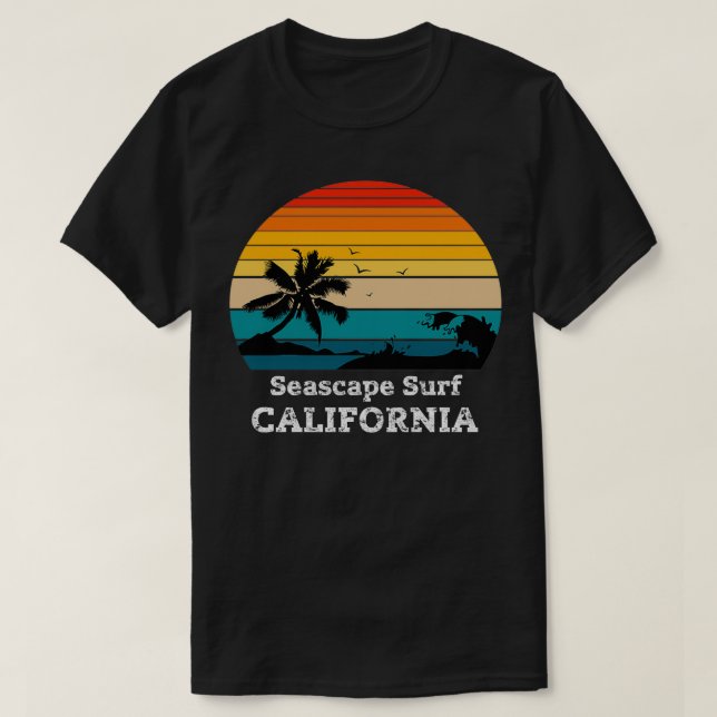 Seascape Surf CALIFORNIA T Shirt (Design framsida)
