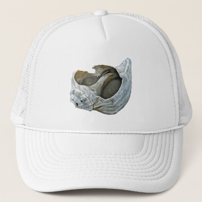 Seashell - Anpassa Välj bakgrund färg Keps (Framsida)