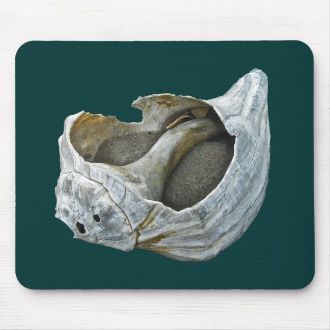 Seashell - Anpassa Välj bakgrund färg Musmatta (Framsidan)