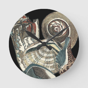 Seashell-antologi Rund Klocka