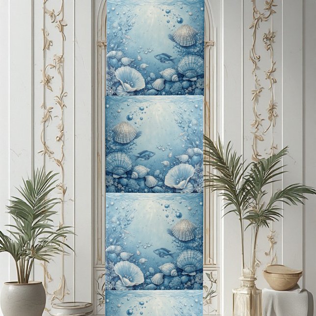 Seashell Aquatic Fish Underwater Filtering Light  Kakelplatta (Seashell Aquatic Fish Underwater Filtering Light Ceramic Tile)