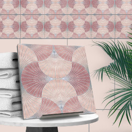 Seashell Art Deco-Misty Ro och Pearl Kakelplatta