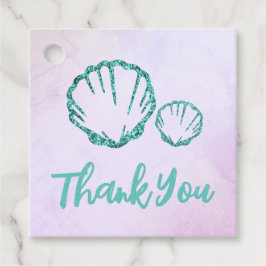 Seashell Baby Shower Gåvor Etiketter