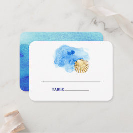 Seashell Beach | Landkort vid Bröllop Bord Placeringskort