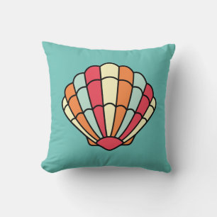 Seashell Beach Nautical Thoss Toss Pillow Kudde