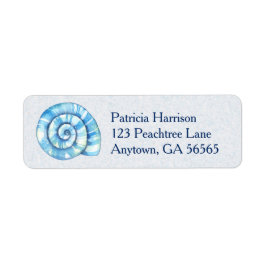 Seashell Beach Returadress Etikett
