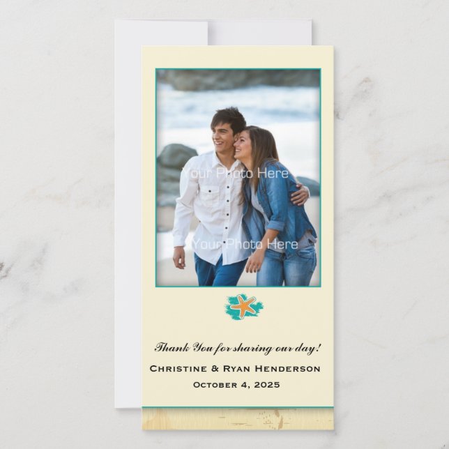 Seashell Beach Tack Kort (Framsida)