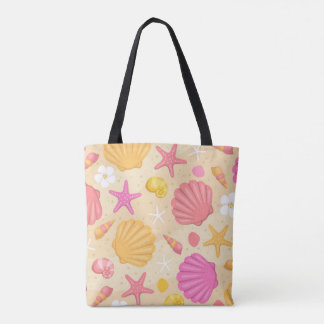 Seashell Beach Tote Bag Tygkasse
