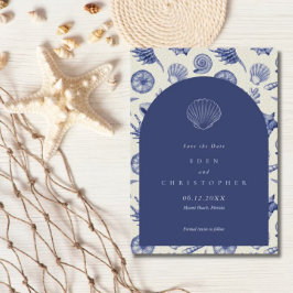 Seashell Beach Wedding Photo Spara Datumet