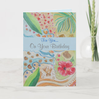 Seashell Birthday Greetings-kort Kort