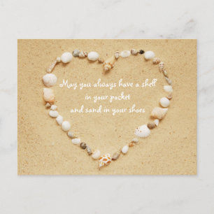 Seashell Blessings-vykort Vykort