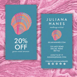 Seashell Chic Minimalist Beachy Colorful Coola Rabattkort