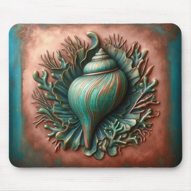Seashell Copper and Patina Beach House Musmatta (Framsidan)
