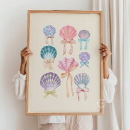 Seashell Coquette Collection-Neutralt Poster