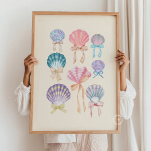 Seashell Coquette Collection-Neutralt Poster