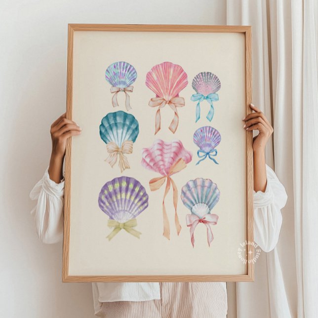 Seashell Coquette Collection-Neutralt Poster (Seashell Coquette Collection Neutral Poster)