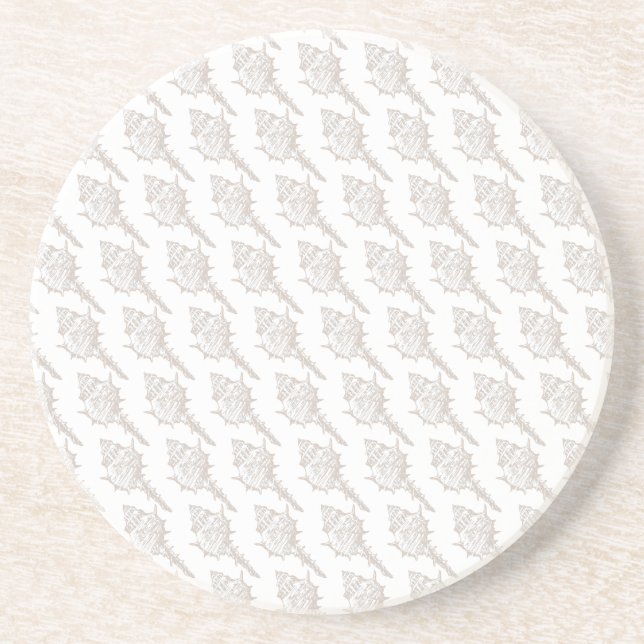 Seashell elegant mönster dekorativ kudde underlägg (Framsidan)