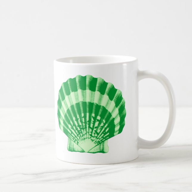 Seashell - emerald grönt kaffemugg (Höger)